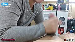 Curious blonde milf indulges in a juicy pussy licking and cock sucking session at the gym