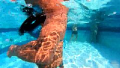 Hardcore anal sex with a prostitute in the pool