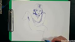 HD Video of a Hot Teen Artfully Elongating Her Pussy with a Ballpoint Pen