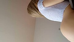 Amateur brunette babe gets fucked hard in public