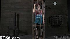 Interracial couple engages in rough sex with dick suckers and bondage