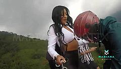 Extreme outdoor masturbation session with top Colombian pornstar Mariana Martix