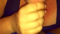 Interracial amateur couple sucks big black cock in POV video
