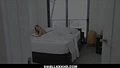 Tricked stepbrother gets rough with teen stepsister in taboo video