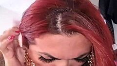 Transsexual beauty sucks big dick in amateur video