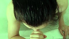 Dirty talk and small boobs get covered in cum after anal sex