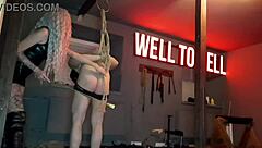 Dominatrix nika dominates her slave with rope bondage and pain