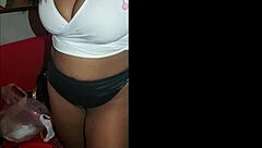 Lesbian striptease and big ass fetish in girls' dressing room with Pamela Pantera
