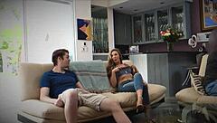 Stepbrother tricks stepsis Jade kush into sucking his big cock on Halloween