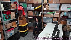 HD video of busty black delinquent getting fucked on desk