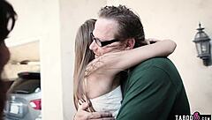 Mature mom and young daughter engage in a taboo threesome