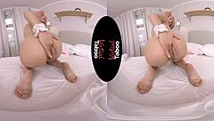 Virtual taboo: Natasha's anal play in VR