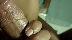 Amateur Latina gives a close-up blowjob
