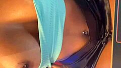 Petite pornstar with perfect chest rides in public