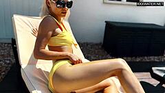 Horny European girlfriend zazie shows off her small tits and round ass