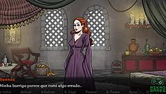 Porno em Portugal porn featuring Sansa Punida in a parody game