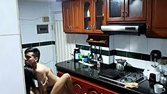 Teen brunette gives me a mouth-watering blowjob while being recorded on video