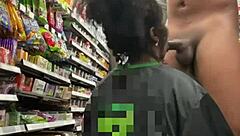 Ebony babe gets her big ass pounded by big cock in public