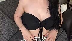Smoking hot teen gets naked and startles