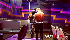 Cougar with big boobs gets naughty with doorman