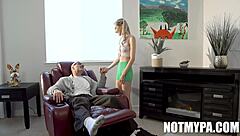 Small tits and big ass: Sophia's real amateur blowjob experience