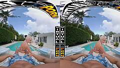 Brubian housewife Rubya gets her big tits worshipped in VR