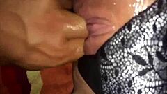 POV video of intense female ejaculation and squirting
