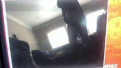 Amateur girl enjoys solo sex on couch