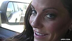 Big-titted Victoria Valentine enjoys car sex with big cock