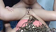 Cumshot and big boobs galore in this amateur porn video featuring a super hot babe