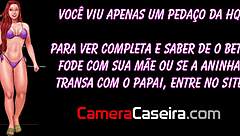 Aninha and Ruiva team up to fuck a young lady in online porn video