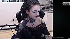 Twitch streamer gets naked and plays with her big tits