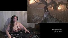 Big booty gamer girl explores her kinky side in nude video game