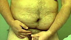 Gay amateur gets chubby with big gay cock