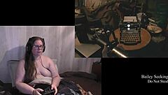 Big booty gamer girl explores her kinky side in nude video game