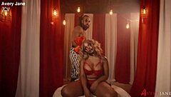 Huge tit and big ass babe in costume