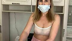 Seductive Sugarnadya strips down to her skivvies and gets a hot wax job