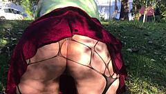 Voyeuristic public exhibitionism