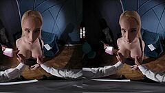 Big ass and big tits in a POV blowjob in VR porn