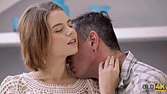 passionate sex with old man in old4k!