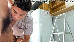 I fucked my friend's bastard in his kitchen with my big black cock!