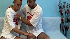 Horny chap slams the shemale's asshole hard in rough assfucking session