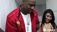 Watch this bubble butt bitch get smashed by a big black cock!