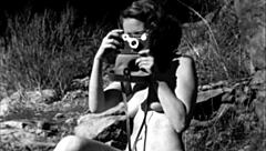 Vintage nudes featuring natural tits and hairy bodies in nature