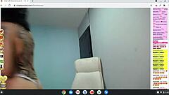 Tattooed Petite Babe Naked in Rocker Cosplay on Cam