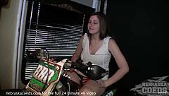 Cfnm creampie for petite 18+ goth girlfriend in corset dress