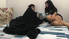 Tight 18-year-old gets off on her stepbrother's room