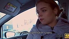 In Debt4k, an excited collector penetrates the bimbo debtor's shaved pussy.