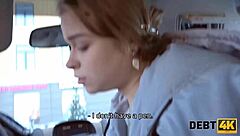 In Debt4k, an excited collector penetrates the bimbo debtor's shaved pussy.