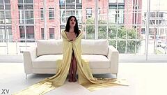 Desi NRI girl ignites passion with small and big boobs